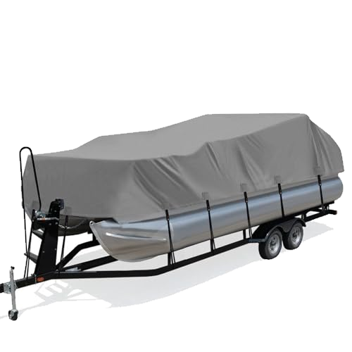 Solim Trailerable 1200D PU Heavy Duty Pontoon Boat Cover