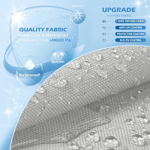 Solim Trailerable 1200D PU Heavy Duty Pontoon Boat Cover